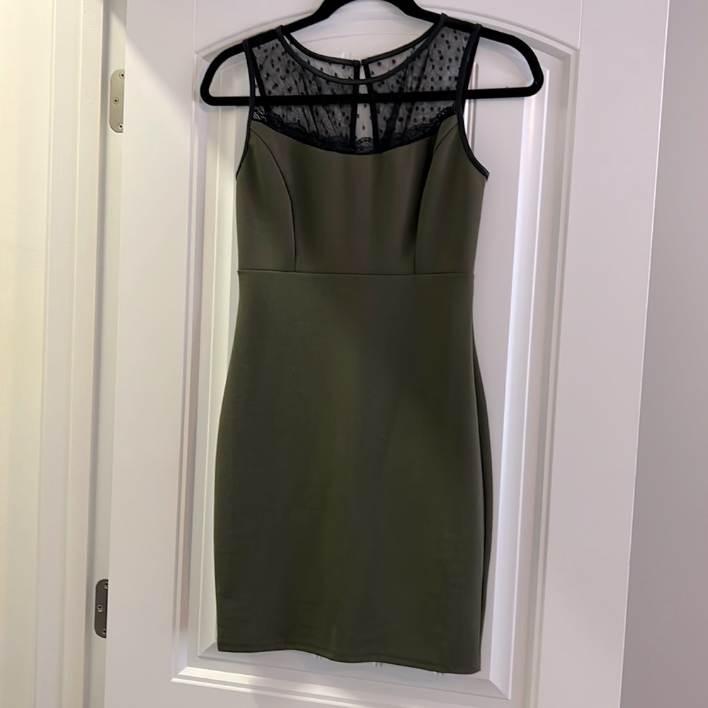 Jump Apparel Green and Black Dress